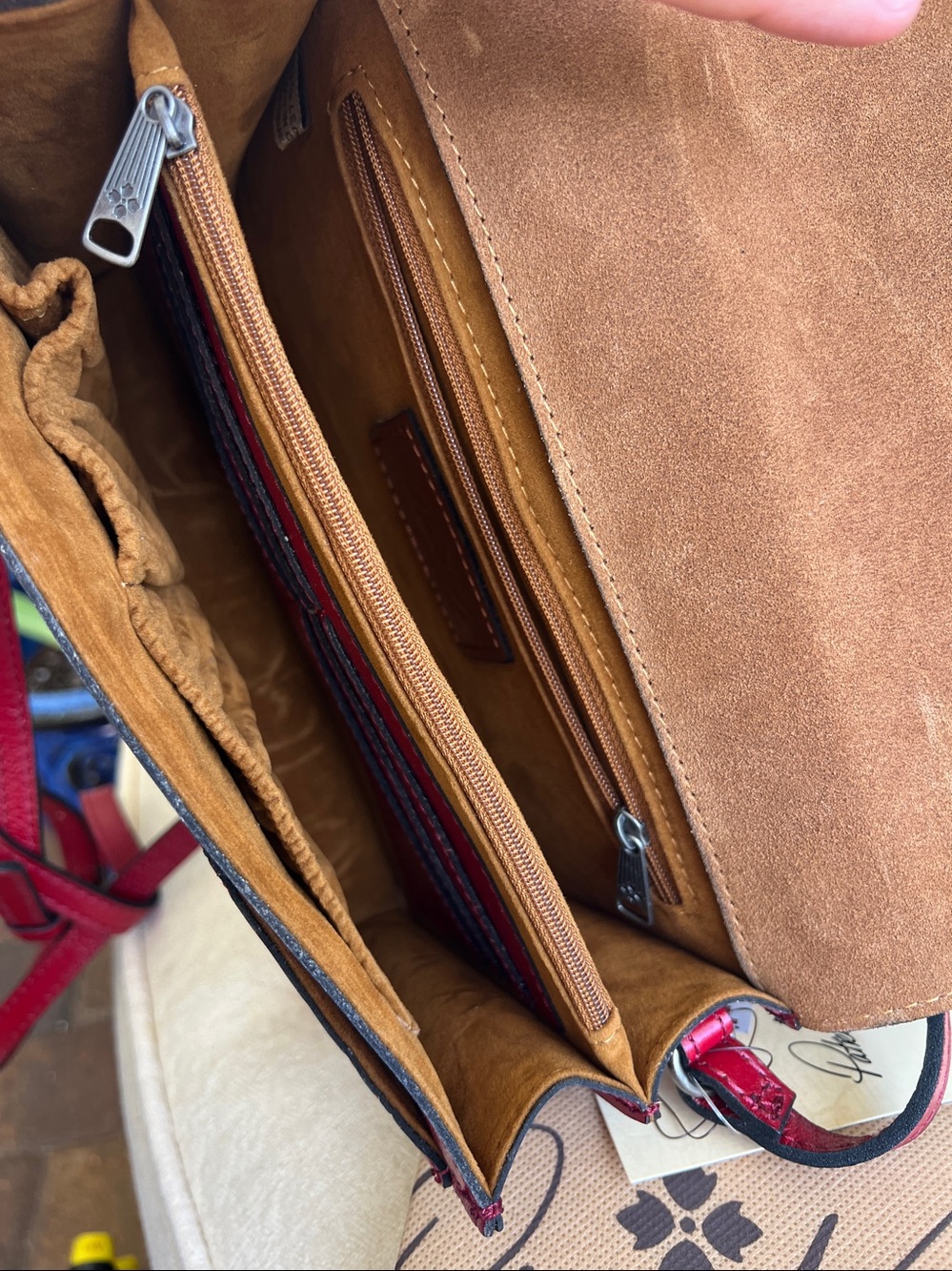 PATRICIA NASH Lanza tooled leather crossbody bag red NWT - Picture 17 of 17